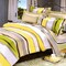 Yellow Stripes Comforter Set, 300GSM Fill, Duvet Cover, Fitted Sheet, 14" Pocket